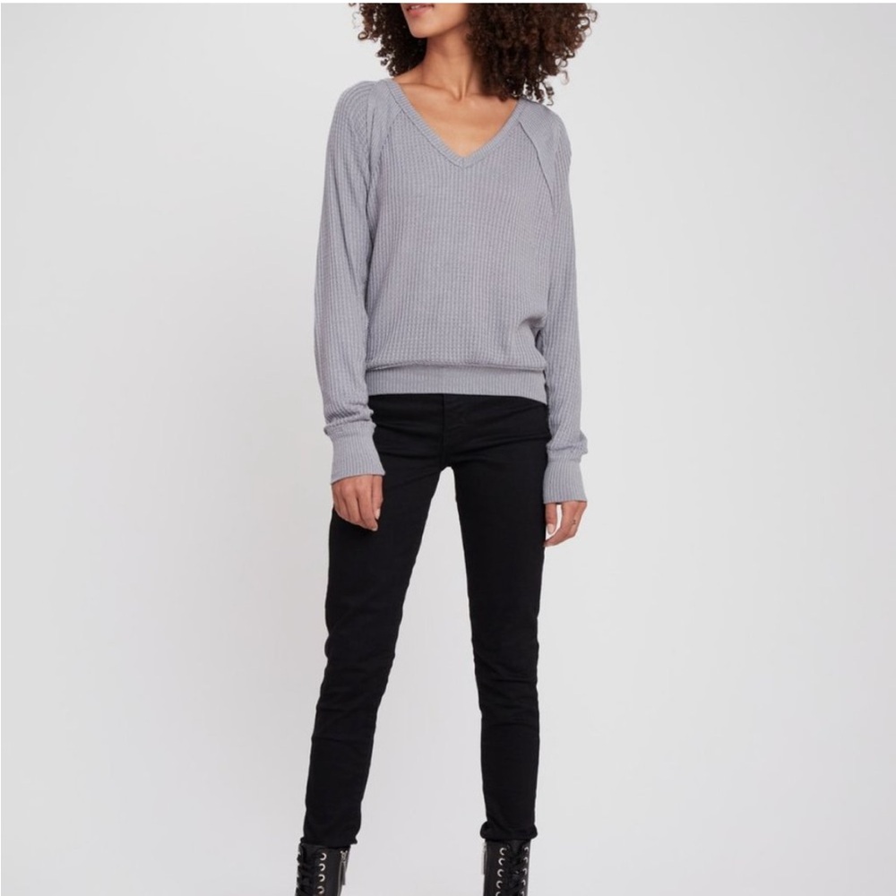FP We The Free Santa Clara Oversized Thermal Top Medium Gray - Picture 5 of 13